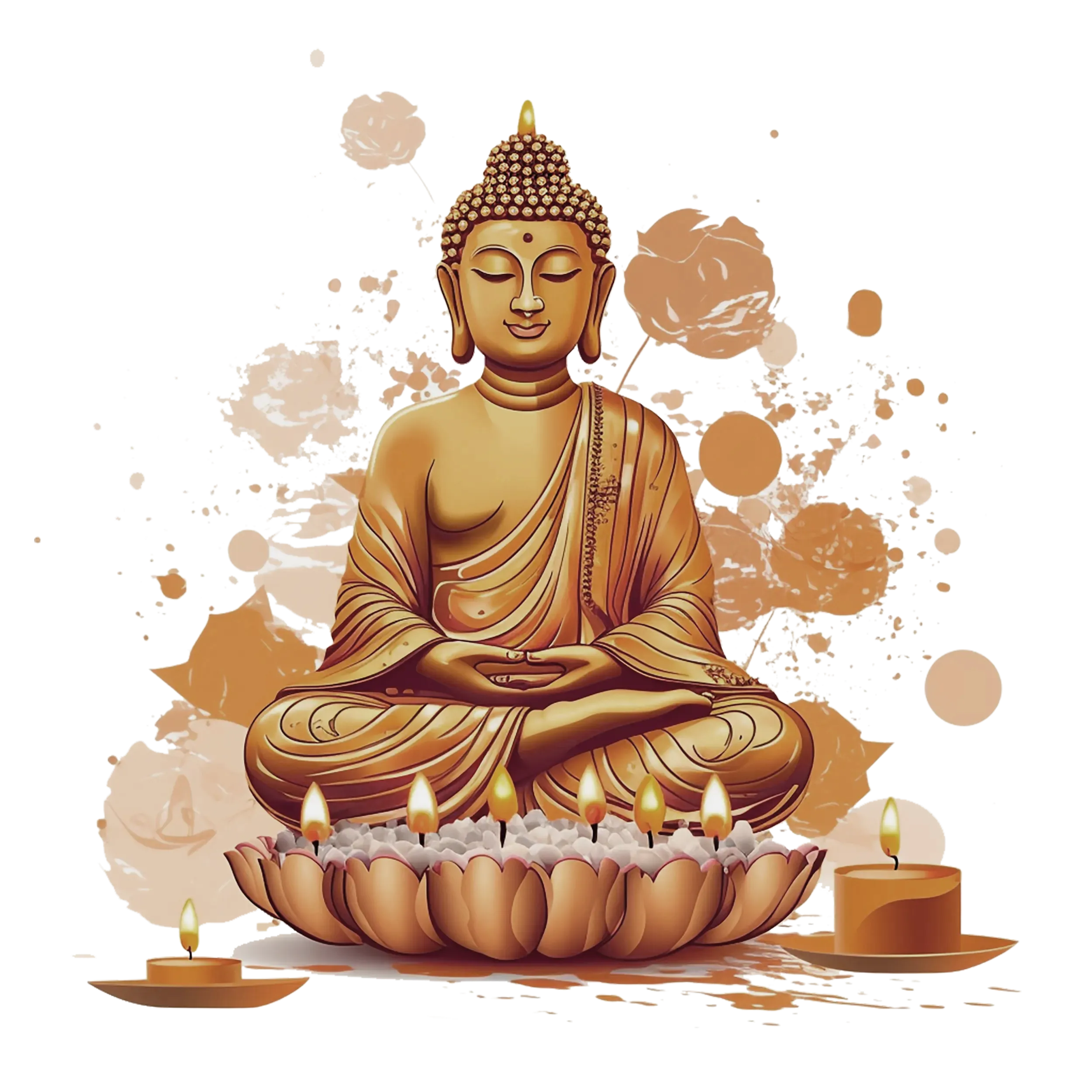 Vector image of Buddha statue